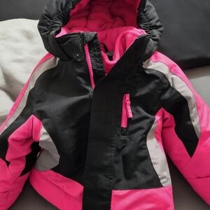 Wonderkids Black and Pink Puffer Jacket
